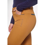 Harcour Pantalon d'Équitation Boogie Femme Jaune or