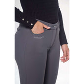 Harcour Pantalon d'Équitation Jaipur Fix System Grip Polarfleece Femme Anthracite