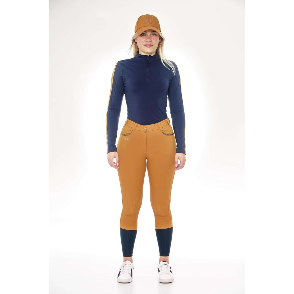 Harcour Pantalon d'Équitation Jaltika Fix System Femme Jaune or