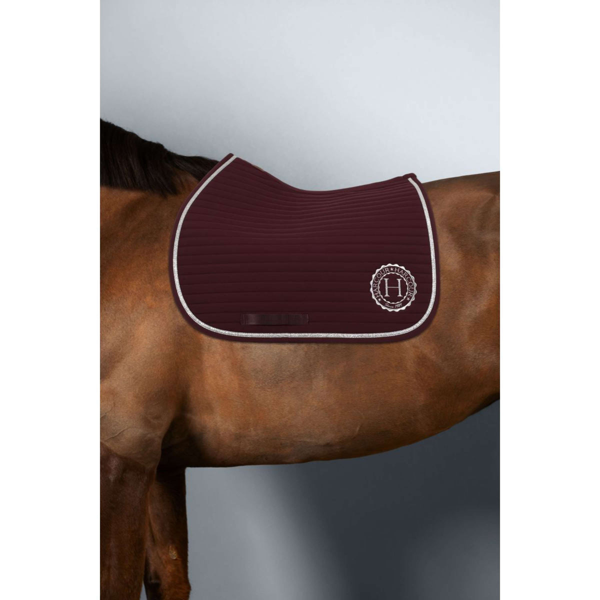 Harcour Tapis de Selle Karembar de Saut Aubergine