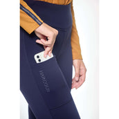 Harcour Legging d'Équitation Lili Polarfleece Femme Marin