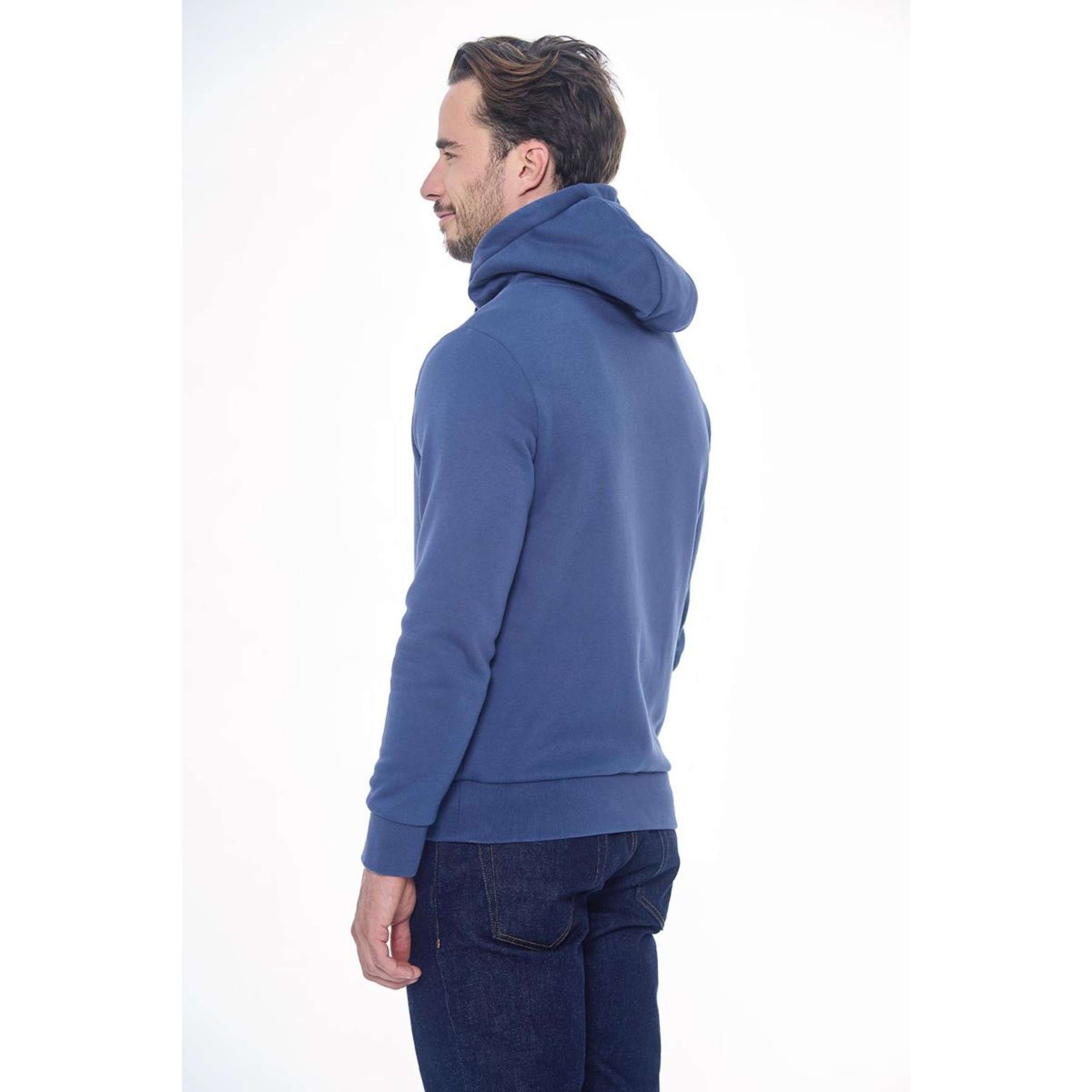 Harcour Pull col Hoodie Samy Unisex Steel Blue