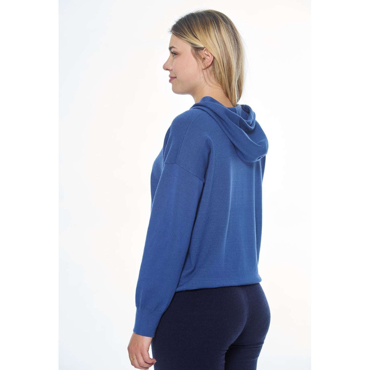 Harcour Pull col Hoodie Santa Femme Steel Blue