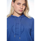 Harcour Pull col Hoodie Santa Femme Steel Blue