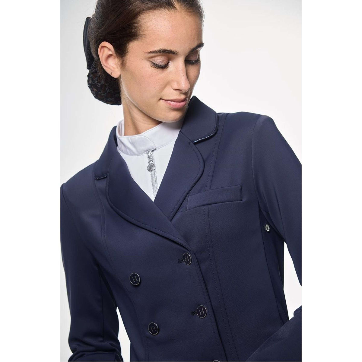 Harcour Petite Veste de Concours Floranie Femme Marin