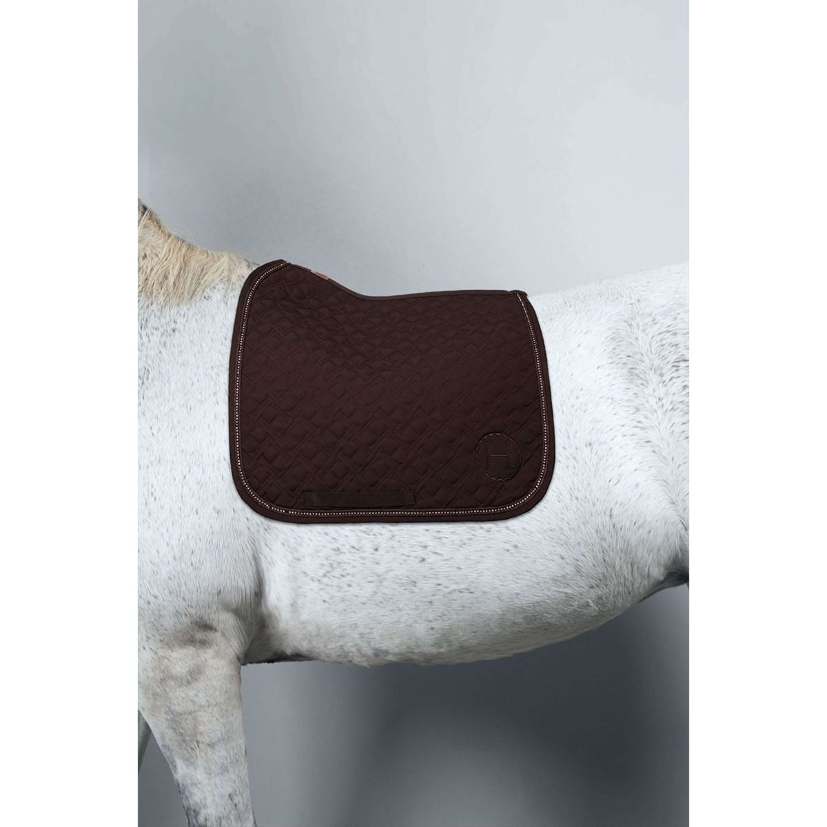 Harcour Tapis de Selle Saphir Dressage Marron foncé