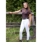 Harry's Horse Pantalon d'Équitation EQS Burgundy Full Grip Blanc