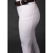 Harry's Horse Pantalon d'Équitation EQS Burgundy Full Grip Blanc