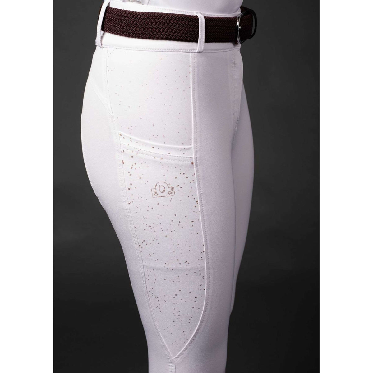 Harry's Horse Pantalon d'Équitation EQS Burgundy Full Grip Blanc