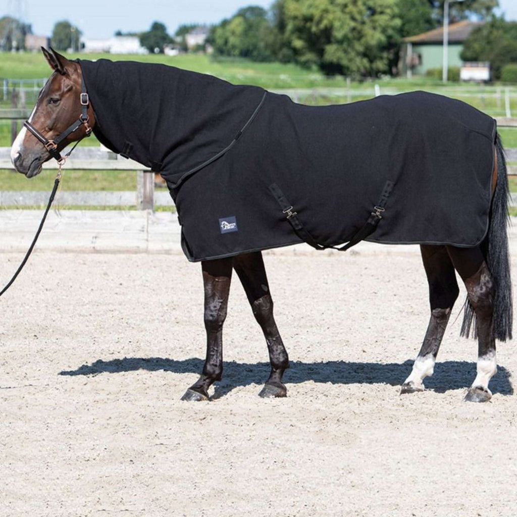 Harry's Horse Couverture Polaire avec Col Enroulable Noir