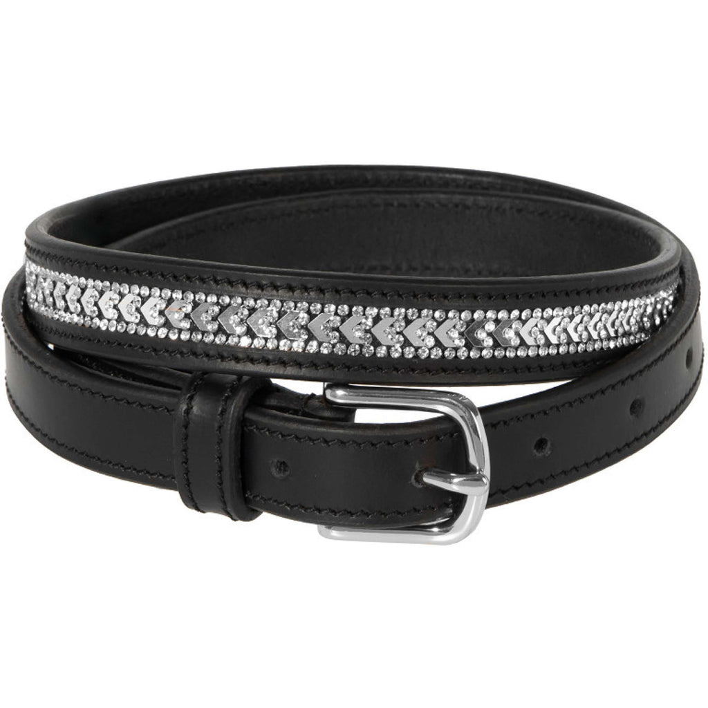 Harry's Horse Ceinture Sparkling Arrow Cuir Noir/Argent