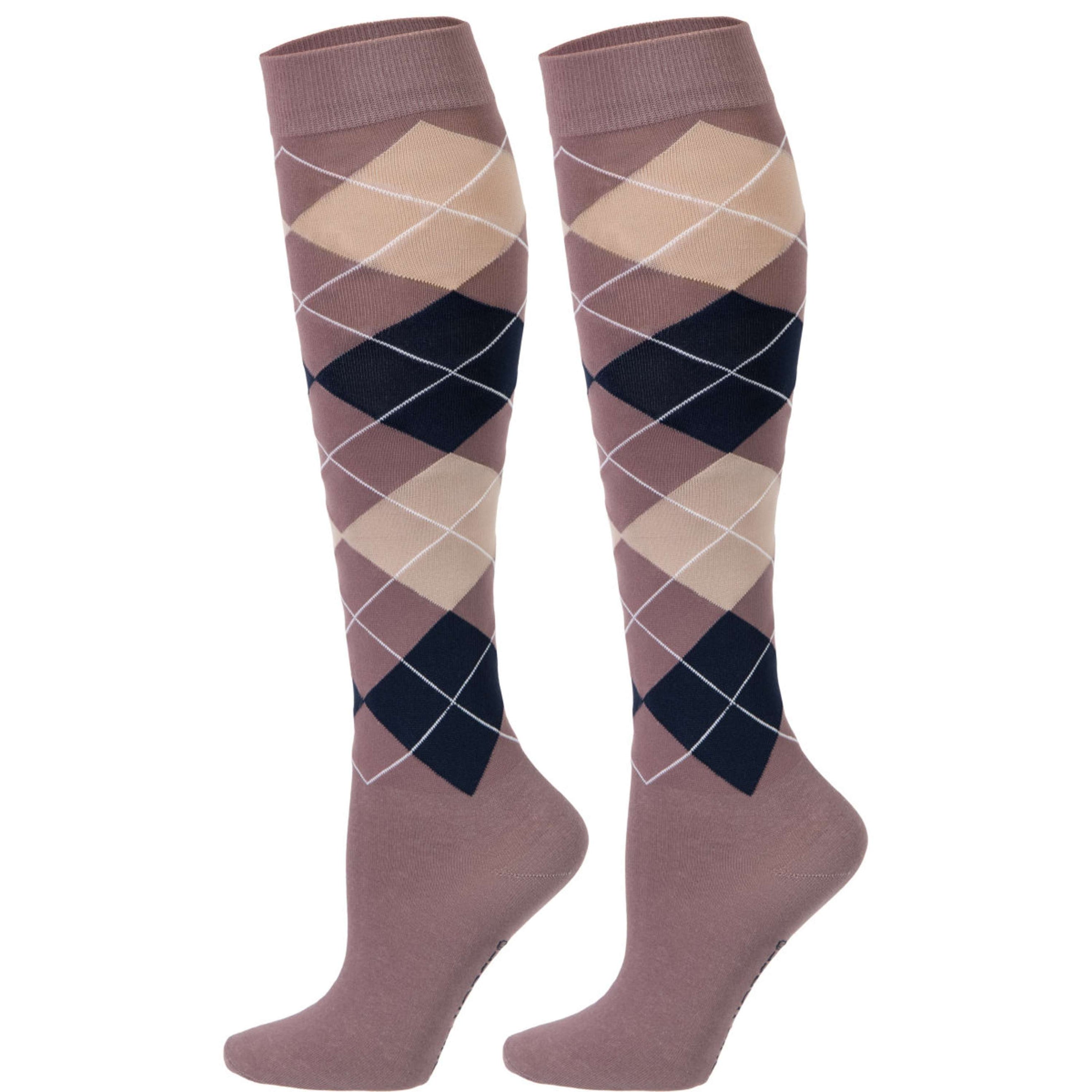 Harry's Horse Chaussettes d'Équitation Argyle Flint