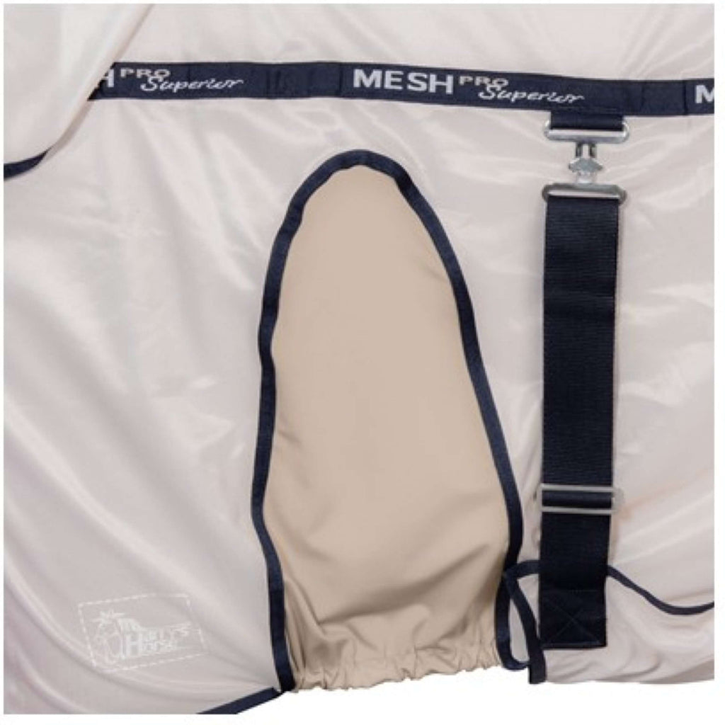 Harry's Horse Couverture Anti-Mouches Mesh Pro Superior avec Couvre-cou Taupe