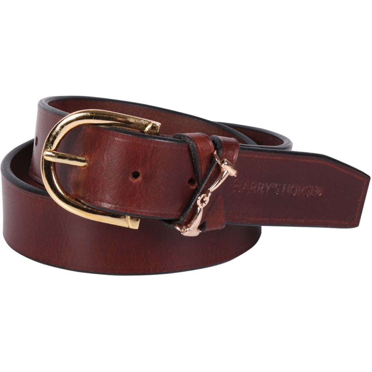 Harry's Horse Ceinture Bit Cuir Marron/or