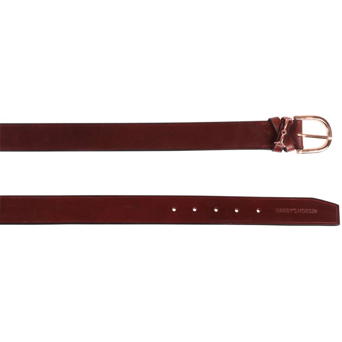 Harry's Horse Ceinture Bit Cuir Marron/Or Rose