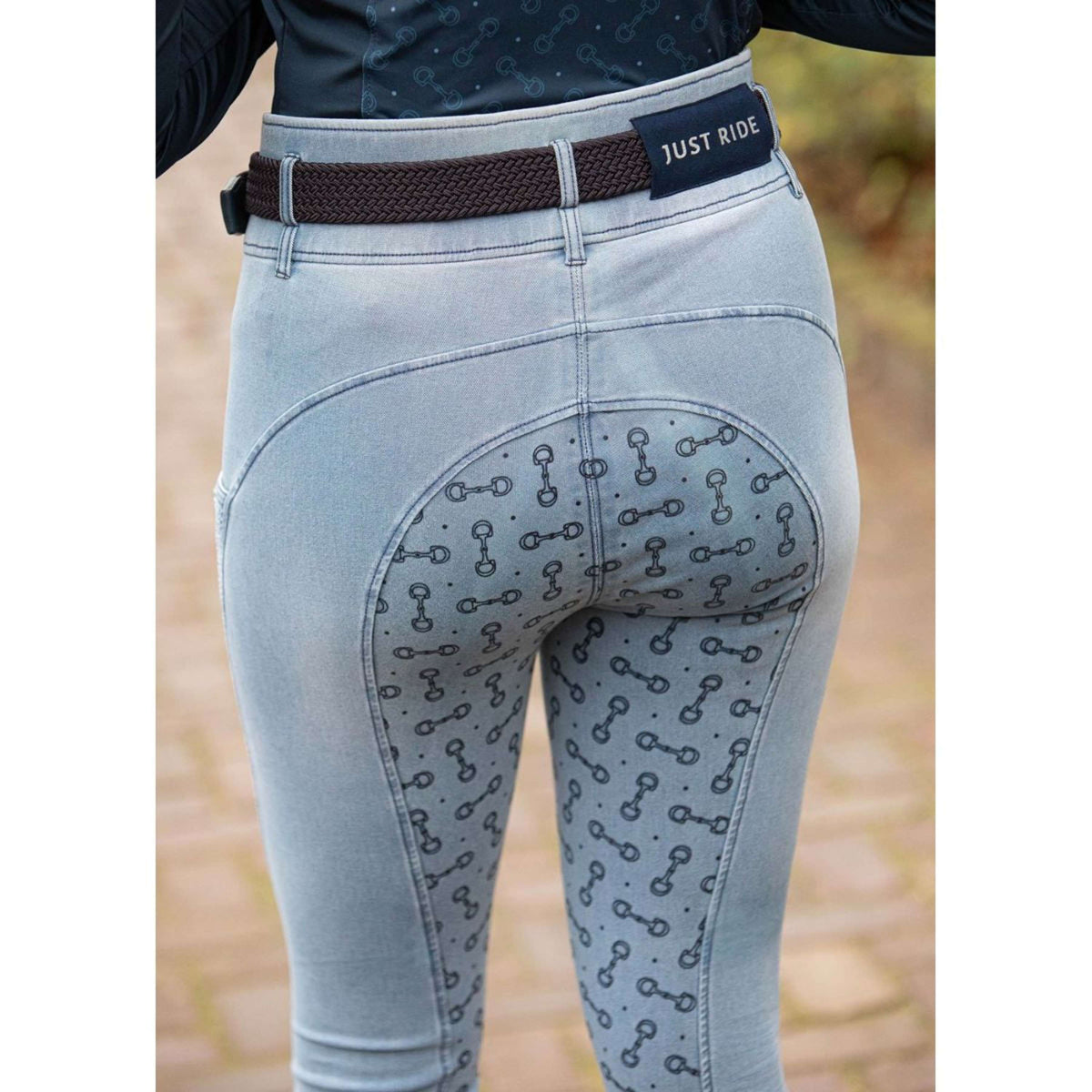 Harry's Horse Pantalon d'Équitation Just Ride Retro Full Grip Bleu clair