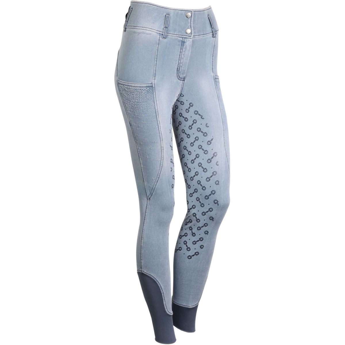 Harry's Horse Pantalon d'Équitation Just Ride Retro Full Grip Bleu clair