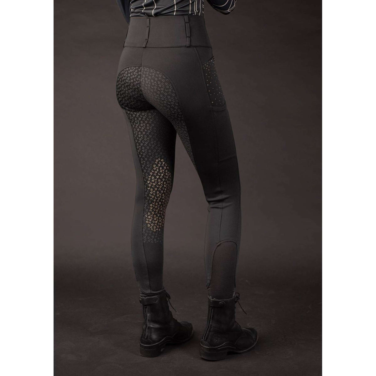 Harry's Horse Legging d'Équitation Equitights Denici Cavalli Stardust Full Grip Noir