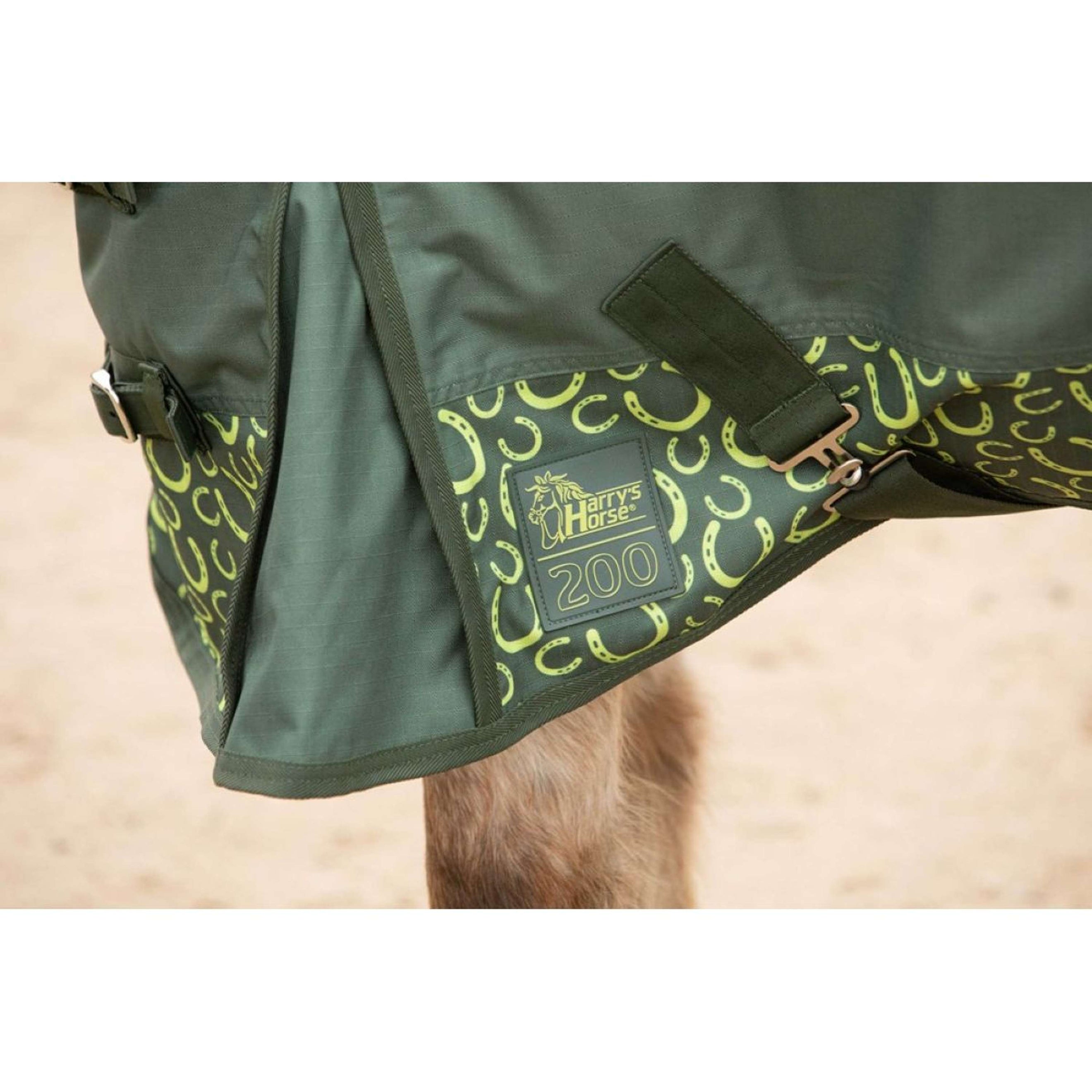 Harry's Horse Couverture Imperméable STOUT! Lime 200g Armée Verte
