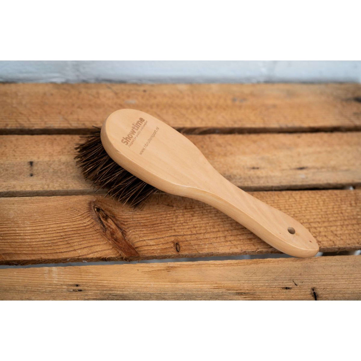 HB Brosse de Toilettage Showtime avec Manche Beige