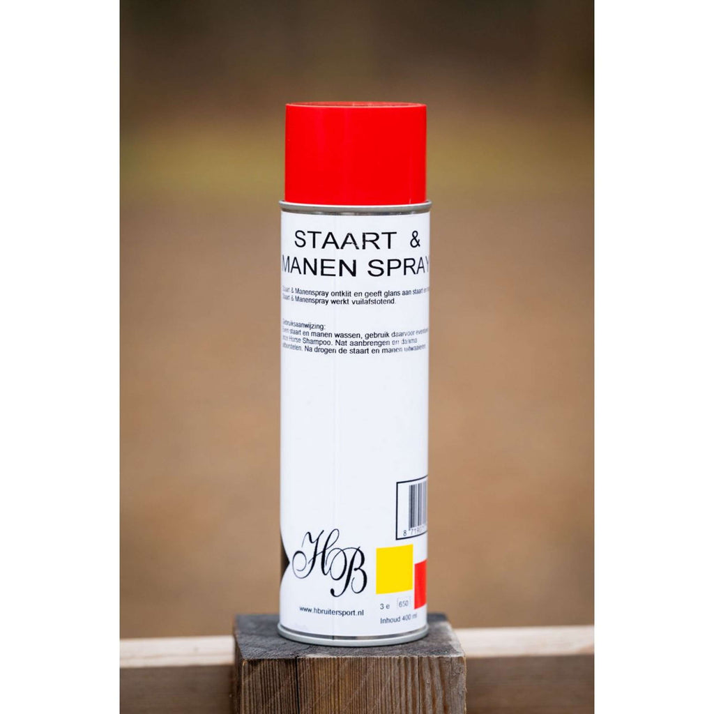 HB Ruitersport Spray Queue et Crinière Blanc Rouge