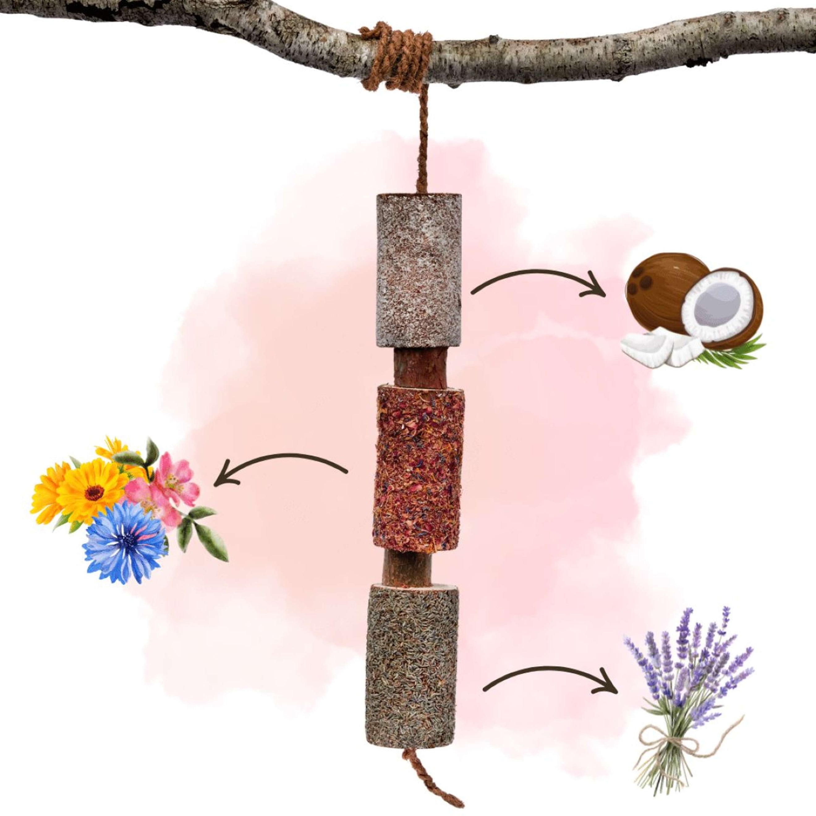 Herbie Jouet en bois à base de plantes Relax