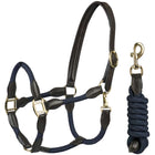 HORKA Ensemble Licol Cuir avec corde Marron/blue