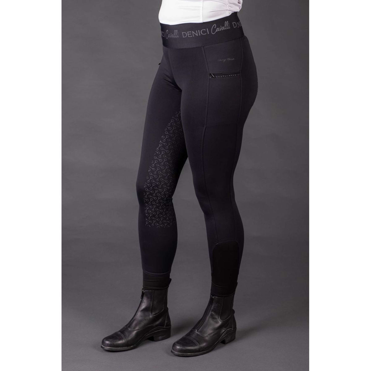 Harry's Horse Legging d'Équitation Equitights Denici Cavalli Full Grip Noir