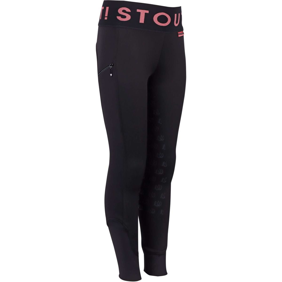 Harry's Horse Legging d'Équitation STOUT! Coral Full Grip Noir