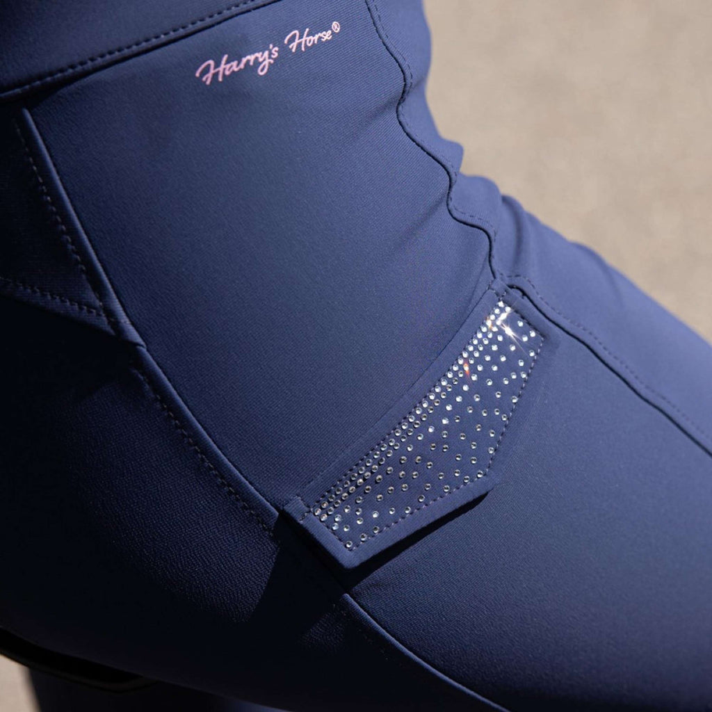 Harry's Horse Pantalon d'Équitation Denici Cavalli Purple Passion Full Grip Peacoat