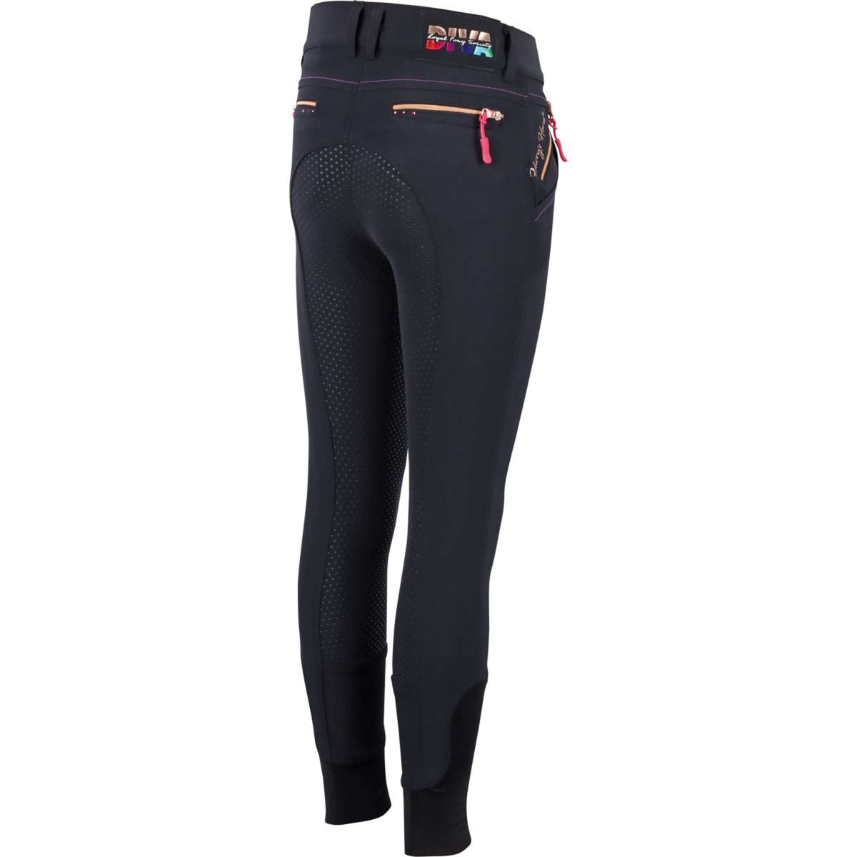 Harry's Horse Pantalon d'Équitation Diva Fuchsia Full Grip Noir