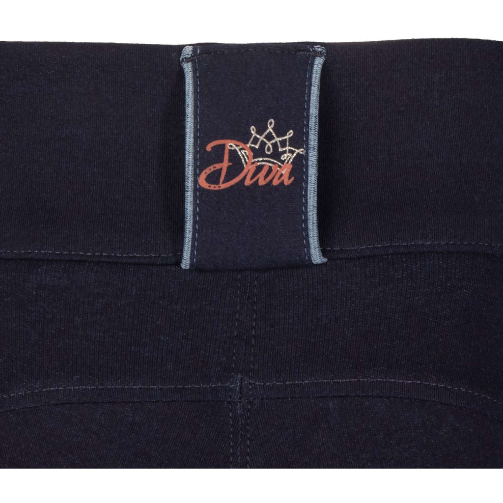 Harry's Horse Pantalon d'Équitation Equitights Diva Mauvewood Denim Full Grip Collegiate-Blue