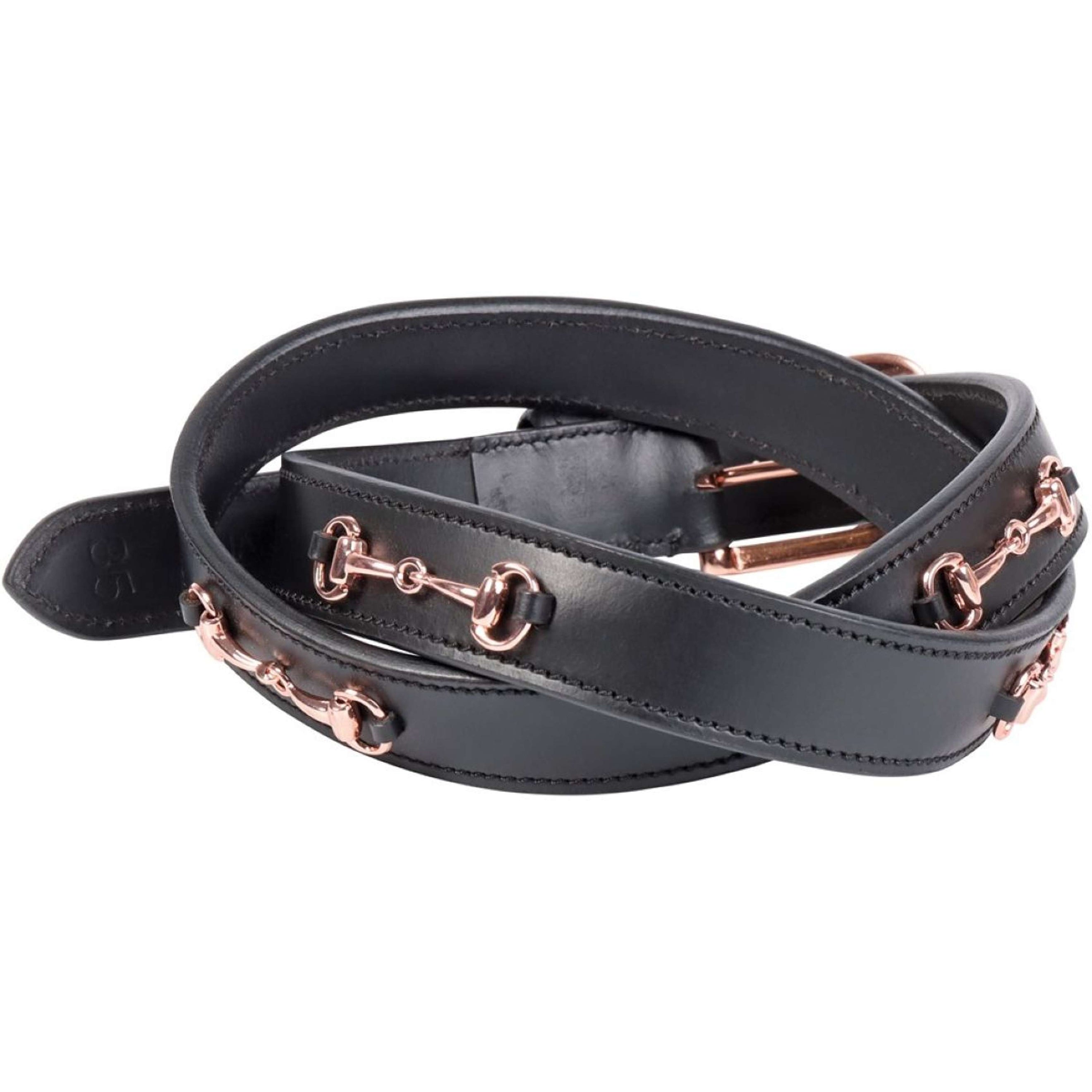 Harry's Horse Ceinture Bit Cuir 2 Noir/Or rose Harry's Horse Ceinture Bit Cuir 2 Noir/Or rose