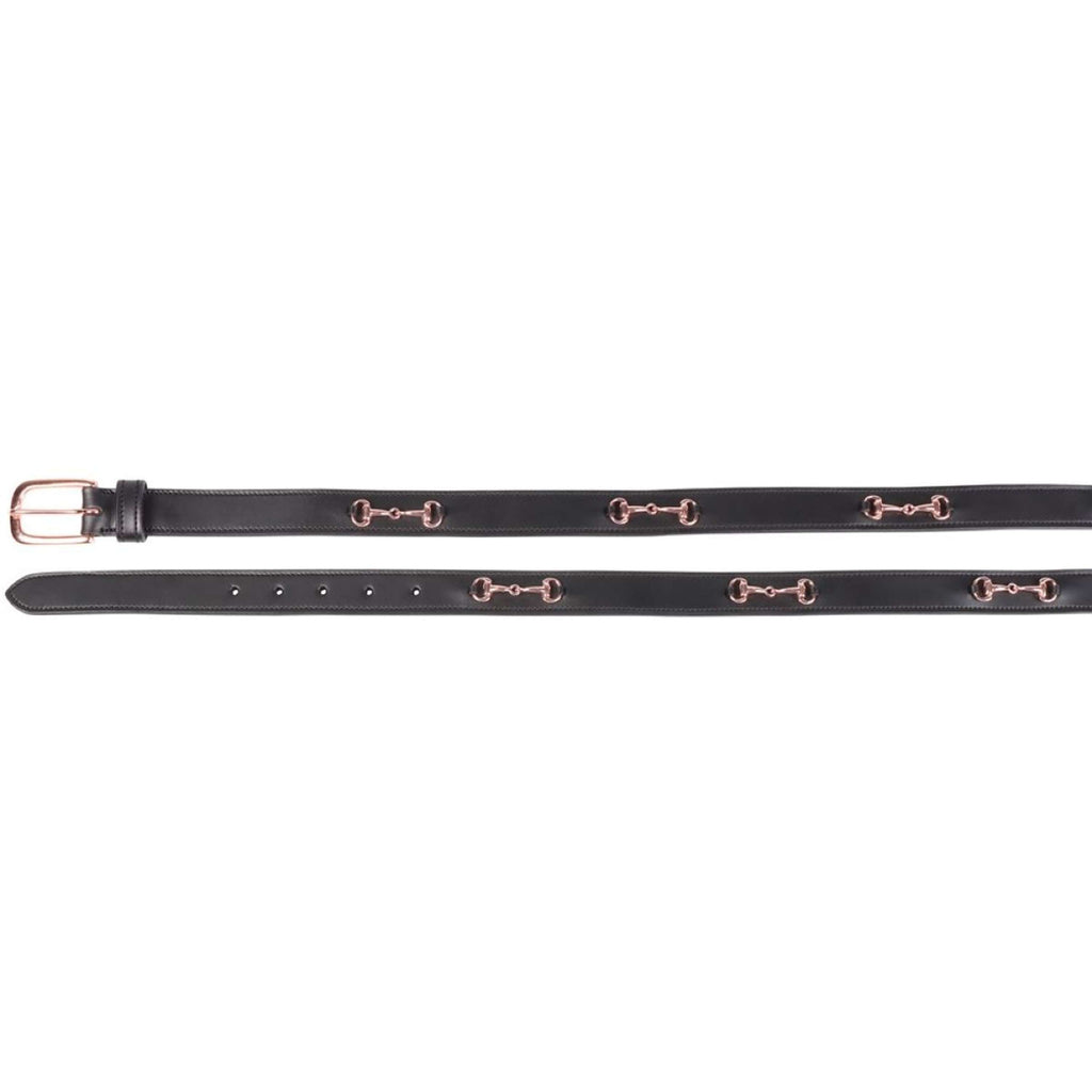 Harry's Horse Ceinture Bit Cuir 2 Noir/Or rose