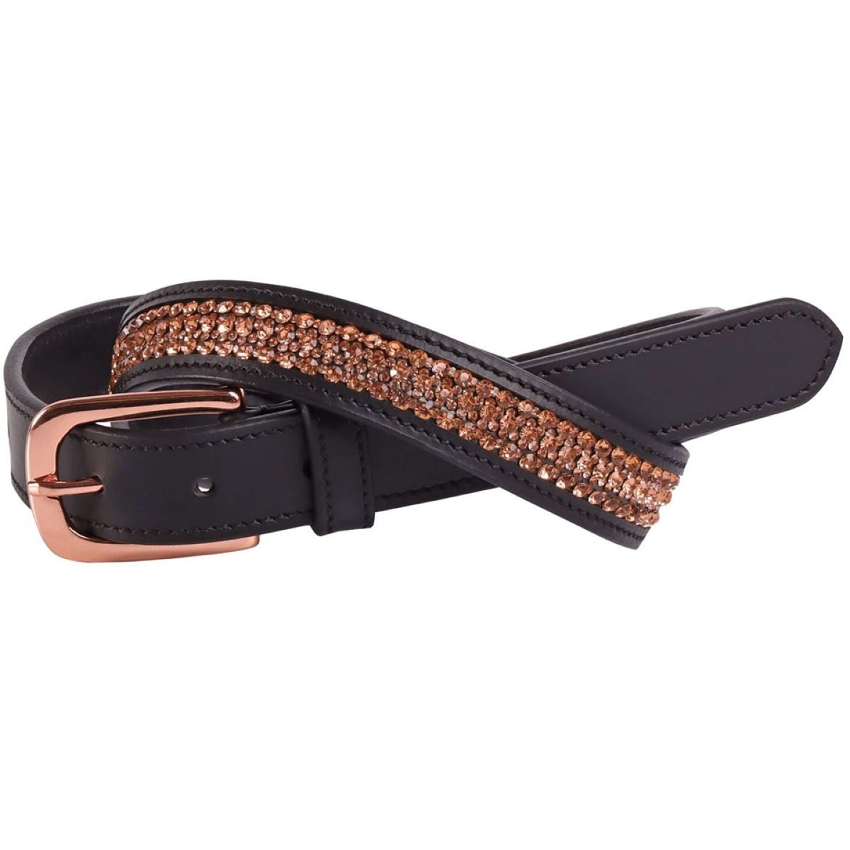 Harry's Horse Ceinture Leder Crystal Noir/Or rose