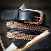 Harry's Horse Ceinture Leder Crystal Noir/Or rose