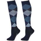 Harry's Horse Chaussettes d'Équitation Arygle Marin