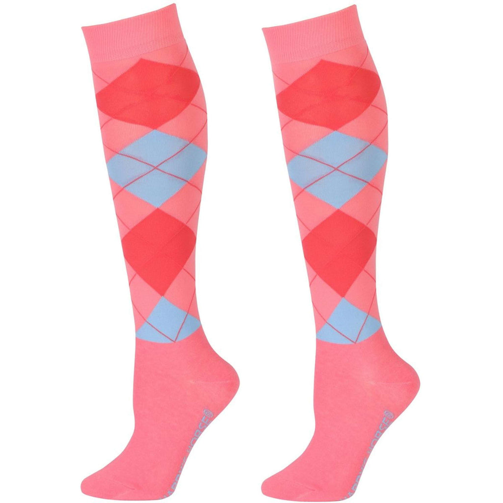 Harry's Horse Chaussettes d'Équitation Arygle Rose