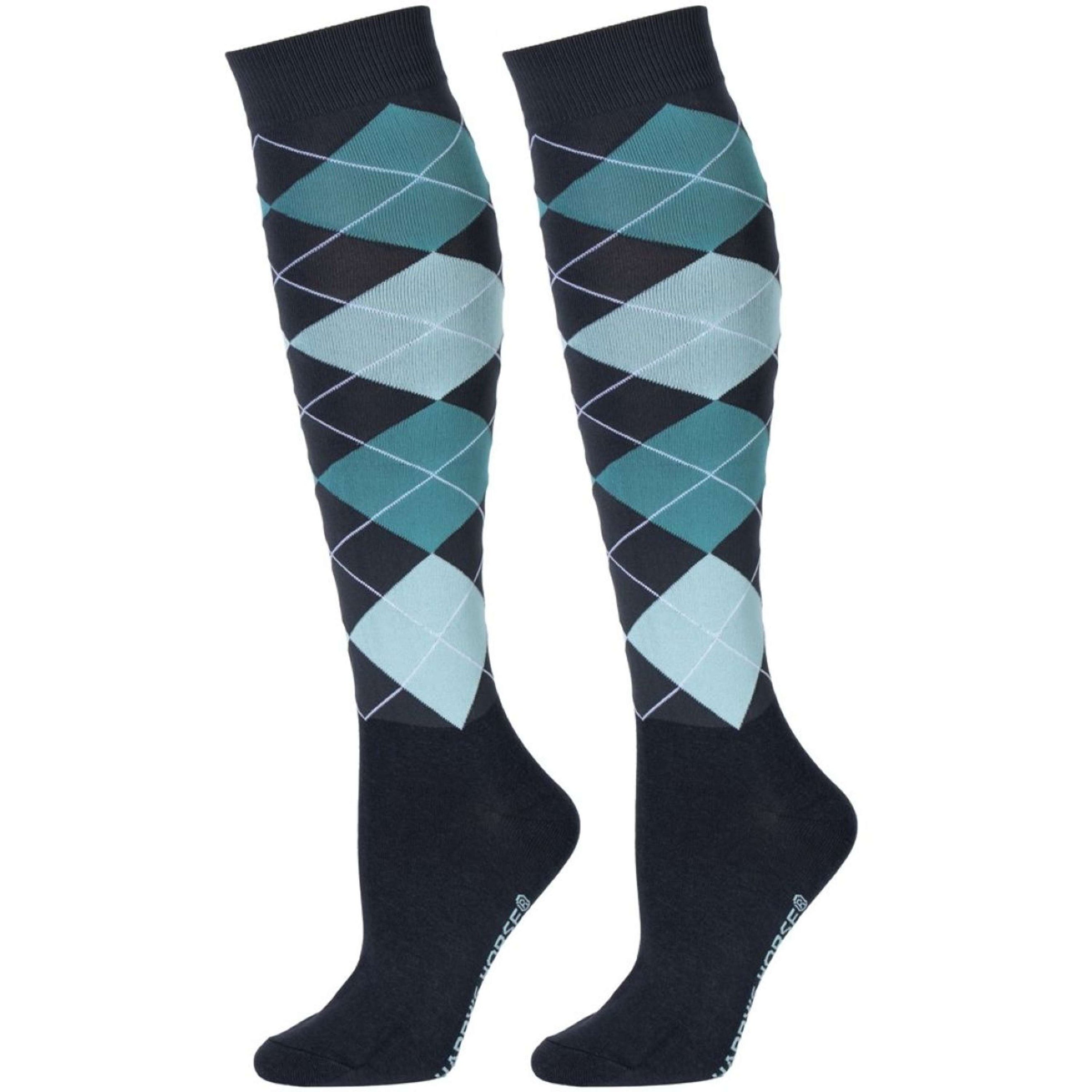 Harry's Horse Chaussettes Check Black Sand