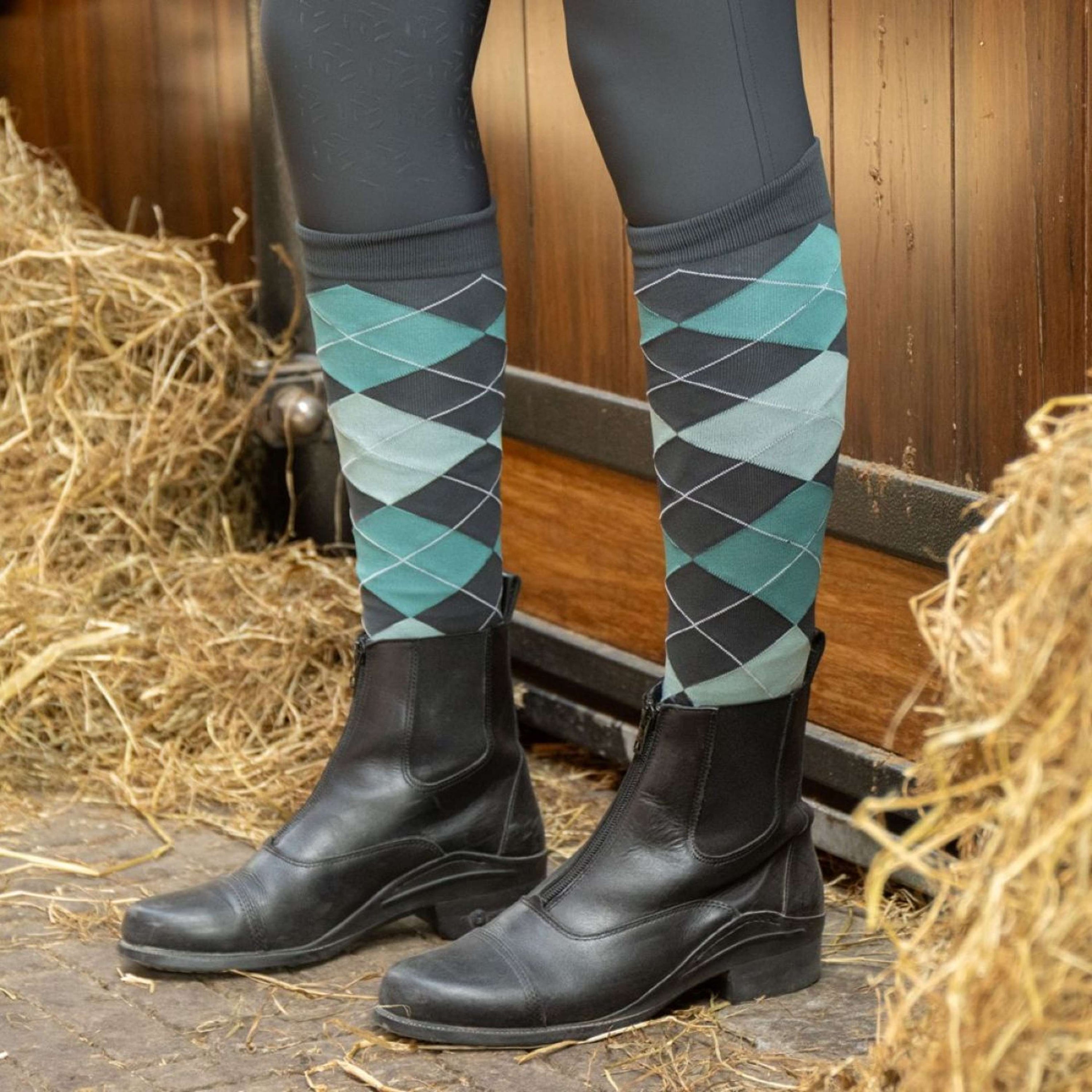 Harry's Horse Chaussettes Check Black Sand