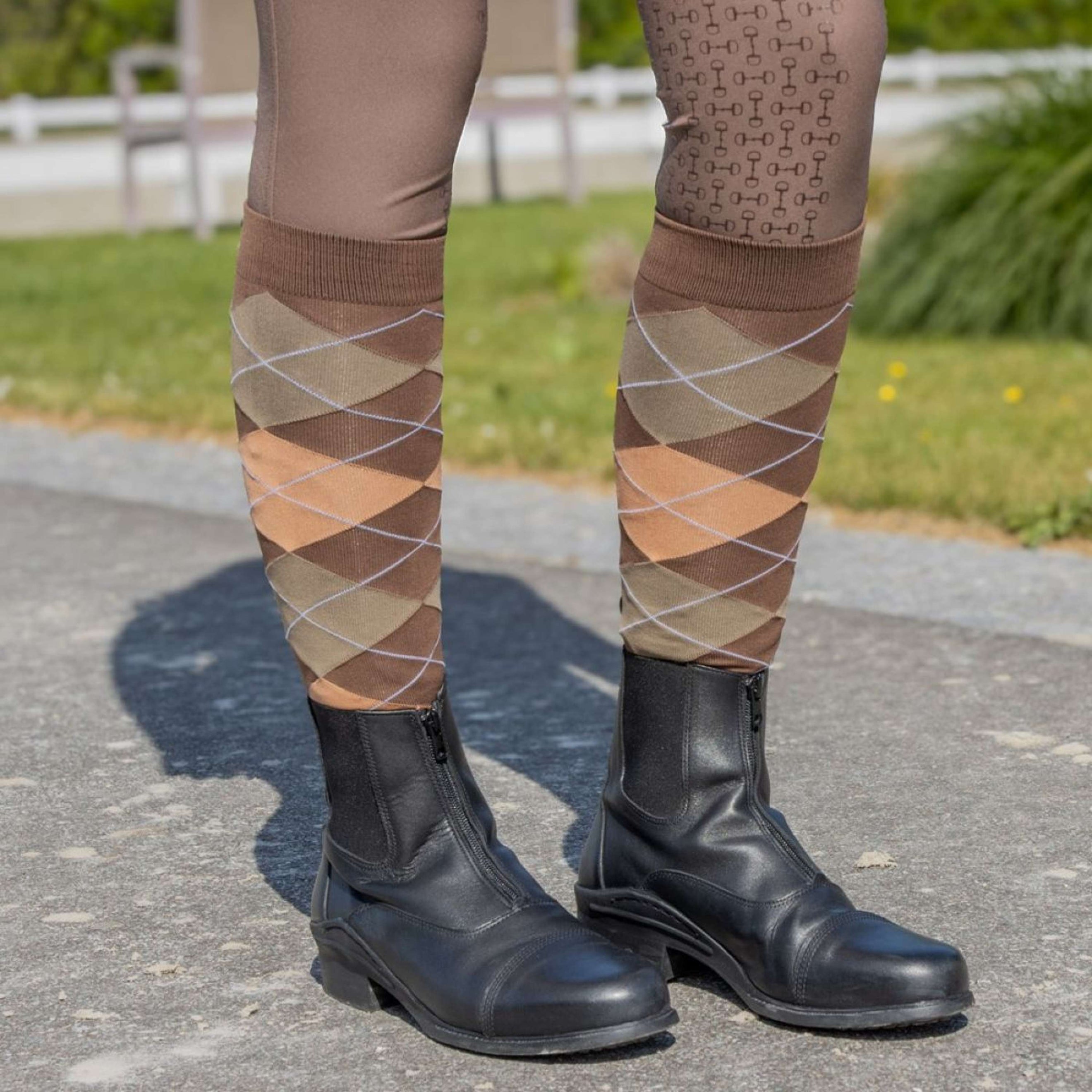 Harry's Horse Chaussettes Check Coffee Quartz