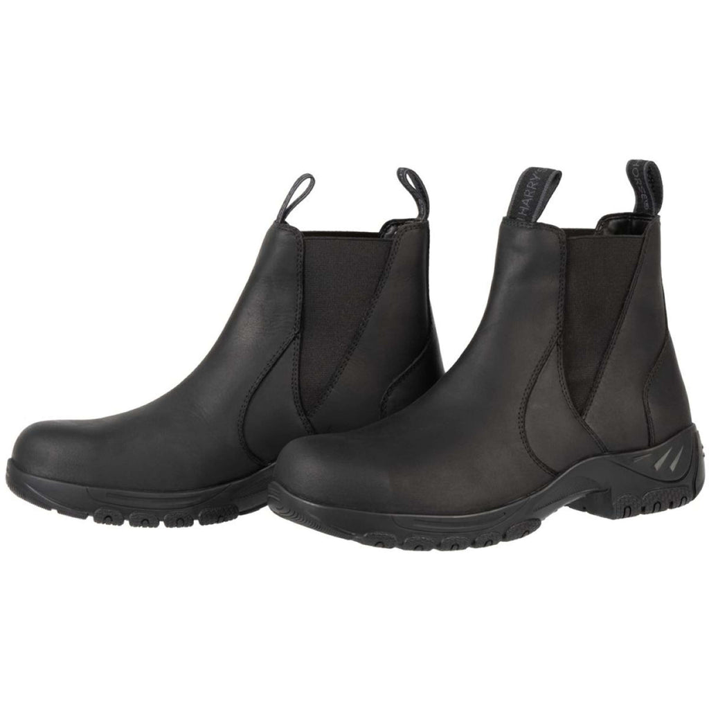 Harry's Horse Chaussures d'Écurie Leder Safety Steel Toe Noir