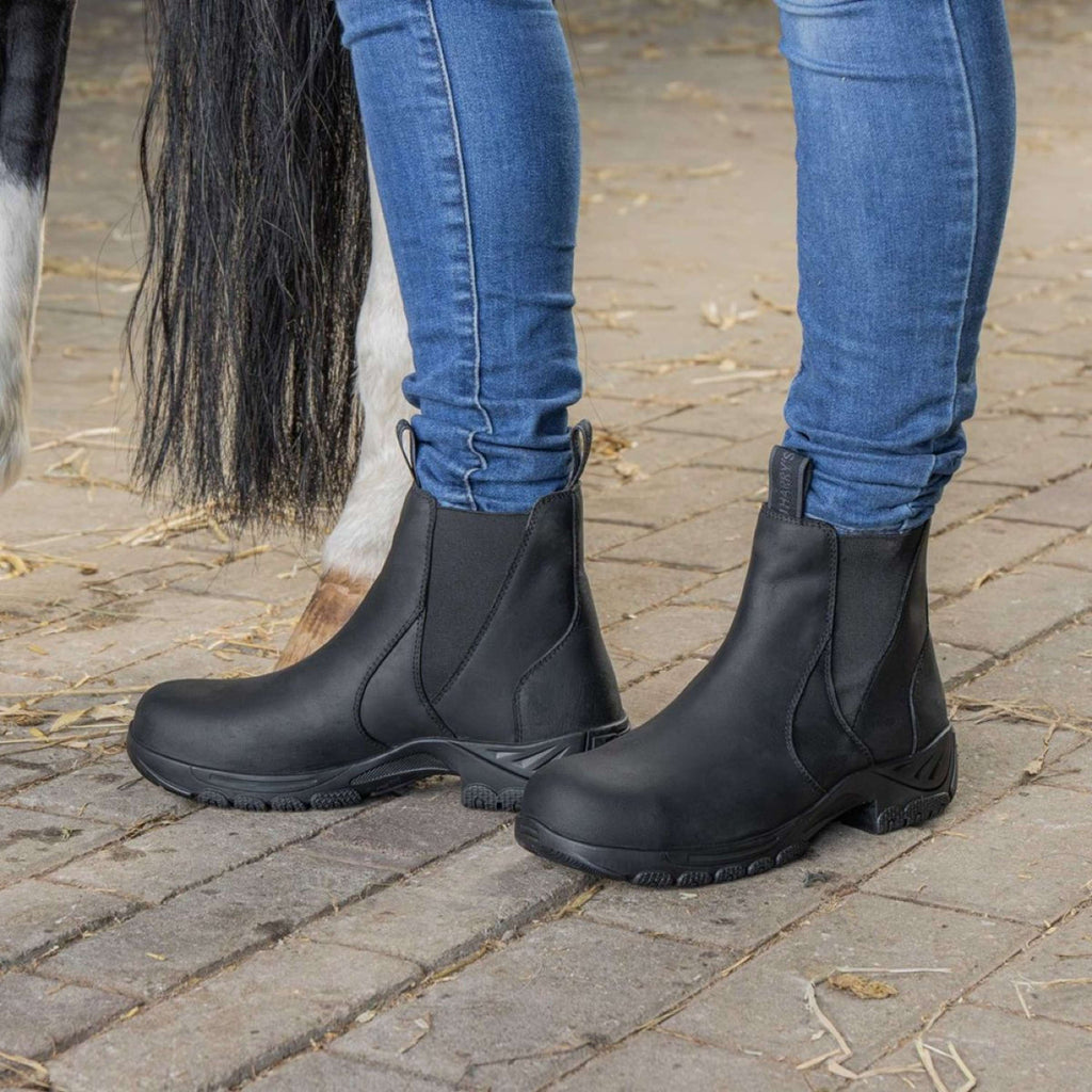 Harry's Horse Chaussures d'Écurie Leder Safety Steel Toe Noir