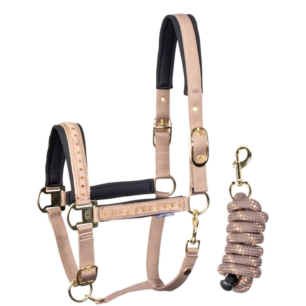 Harry's Horse Ensemble Licol Crystal Taupe Gris