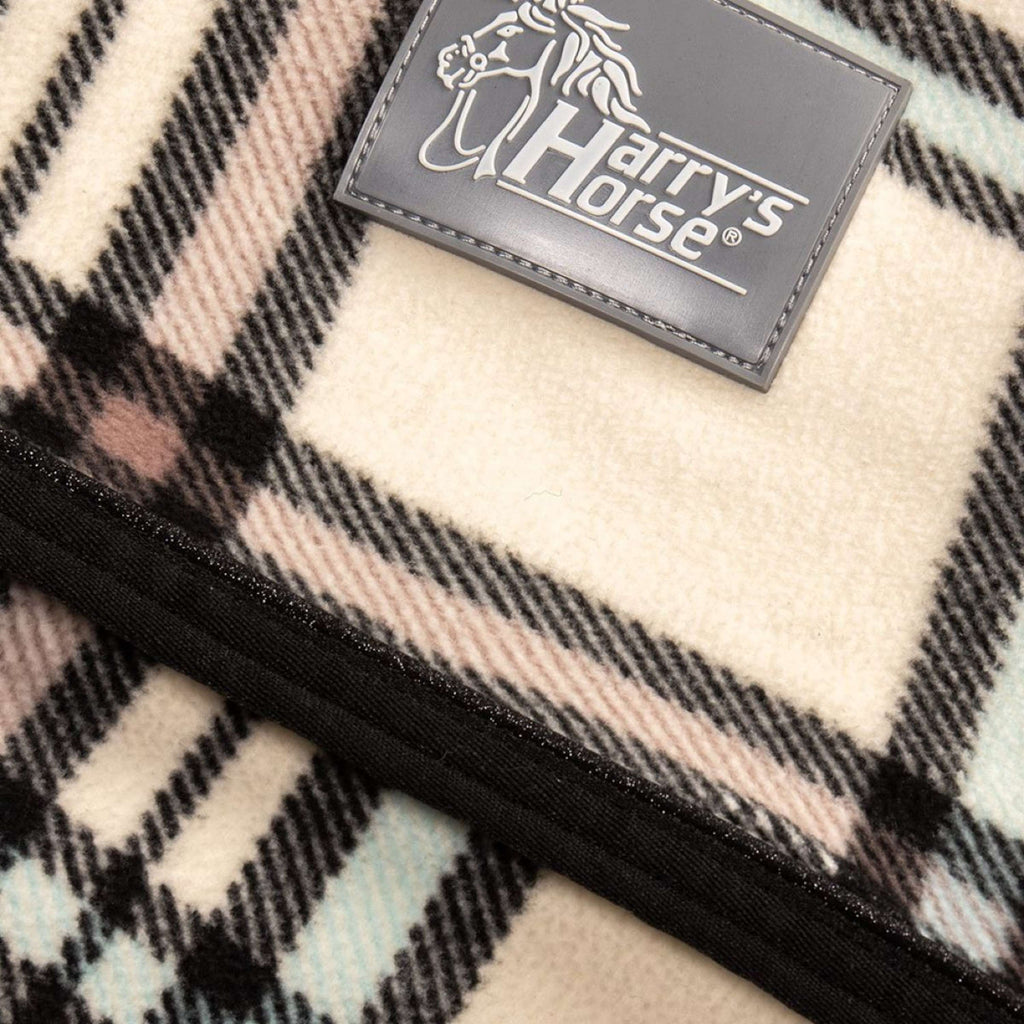 Harry's Horse Couverture Polaire Check Crème
