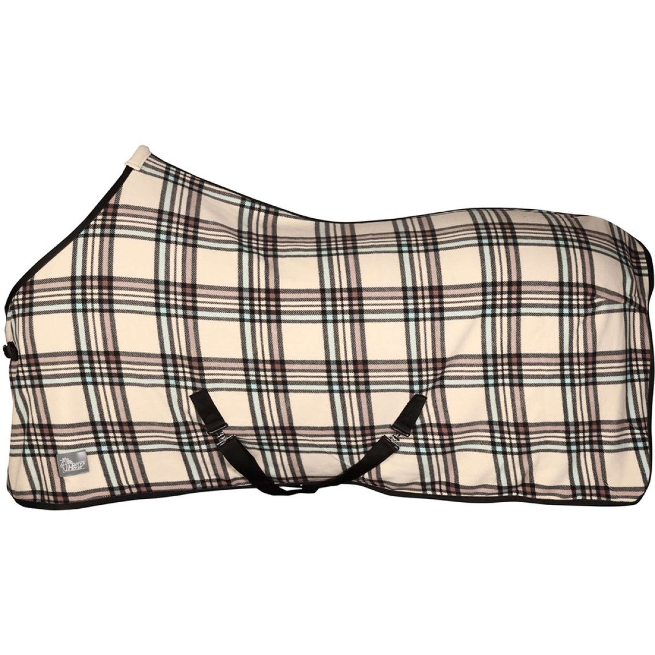 Harry's Horse Couverture Polaire Check Crème