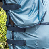 Harry's Horse Couverture Anti-Mouches Mesh-Pro Belly Bleu ciel