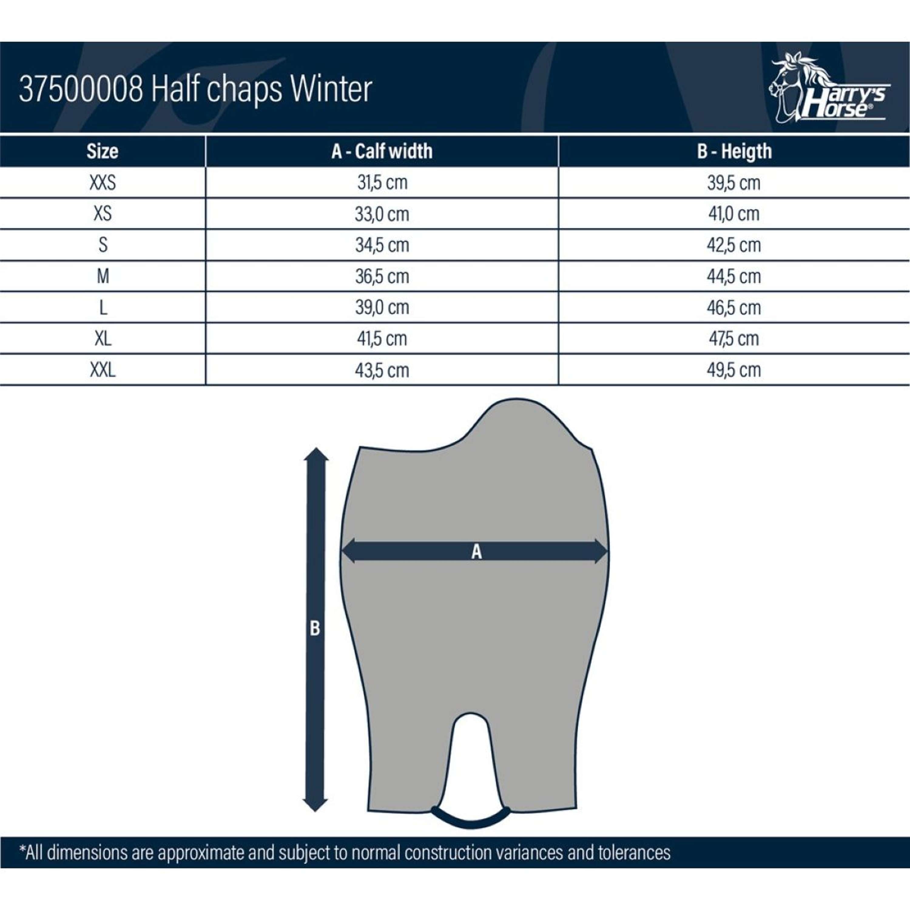 Harry's Horse Mini Chaps Winter Noir