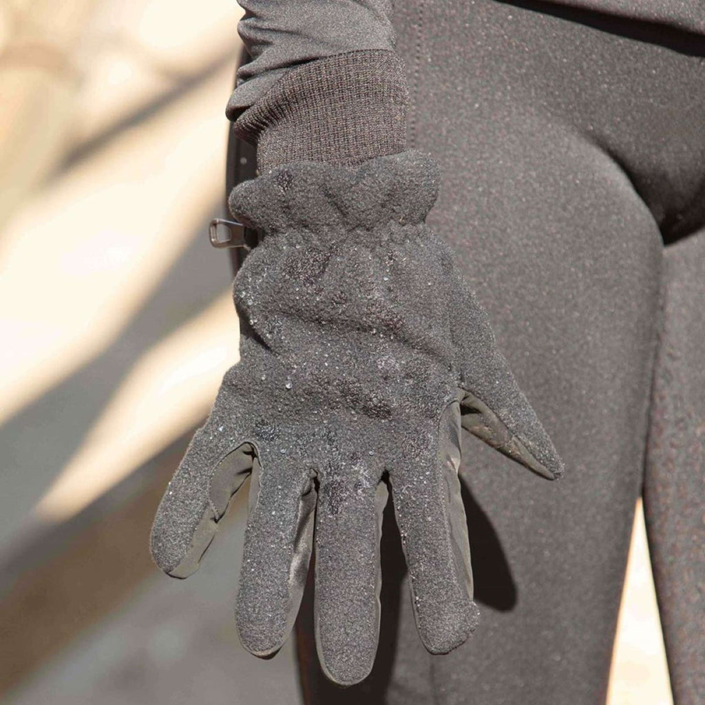 Harry's Horse Gants d'Équitation Fleece Waterproof Hipora Noir