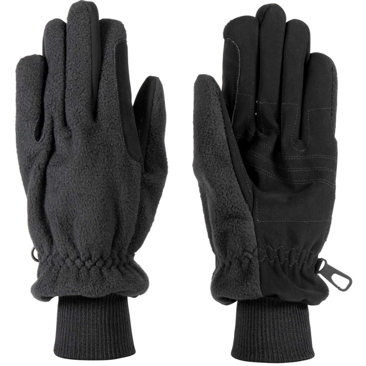 Harry's Horse Gants d'Équitation Fleece Waterproof Hipora Noir
